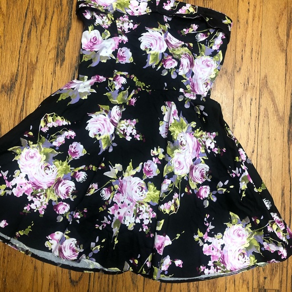 Sans Souci Cute Floral Strapless Party Dress - Picture 8 of 8